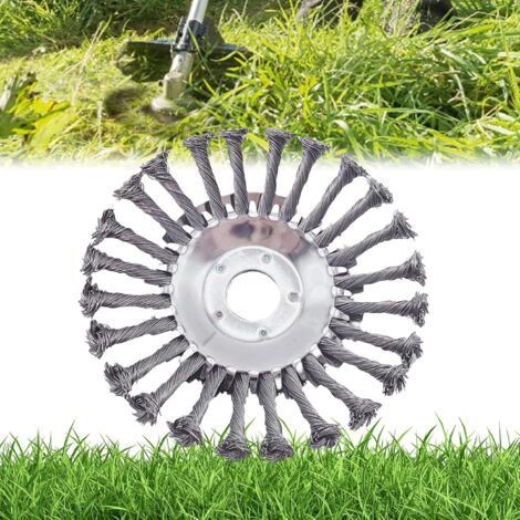 Tête de coupe-bordures à fil métallique, tête de coupe universelle en fil d'acier torsadé, durable, pour l'entretien des pelouses et des terrasses (150 mm - 25,4 mm)-Karteo (1/5)