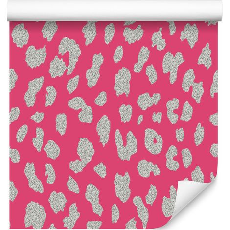 Carta da parati con rose rosa, rosa cipria e grigio chiaro, 50x1000 cm (1/5)