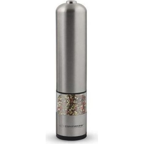 Moulin à Poivre Électrique - Esperanza - EKP002 - Métal Argent - Céramique - Design Contemporain (1/2)