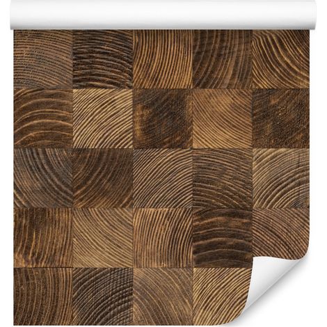 Carta da parati effetto mosaico effetto legno per soggiorno e camera da letto, 50x1000 cm (1/5)