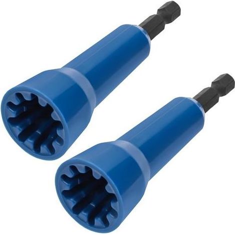 Lot de 2 torseurs de fil avec mandrin de1/4 pour perceuse d'électricien (bleu) (1/5)