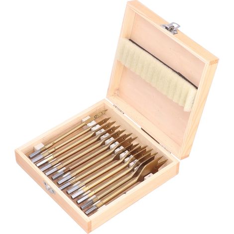 13 Pièces Mèches à Bois Revêtement Titane pour Perçage Bois et Matériaux Tendres