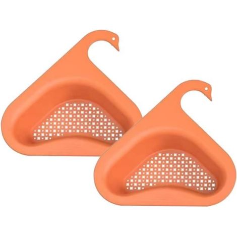 Panier Filtrant Suspendu - Non spécifié - Modèle Triangulaire - Couleur Orange - 2PCS - Pratique et Écologique (1/4)