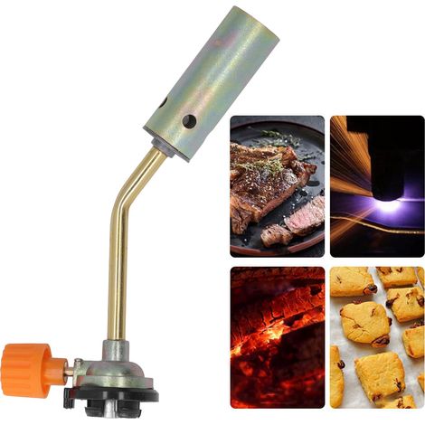Pistolet à peinture à gros embout en tuyau de fer, petit chalumeau de soudage, allume-barbecue d'extérieur avec puissance de feu réglable (1/5)