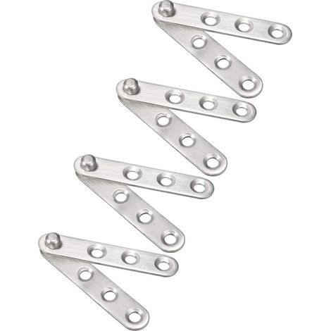 BRAVIX 4pcs Charnière Pivot Porte Acier Inox 360 Degré Tournante 60mmx11mm