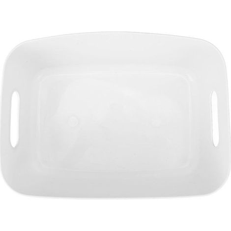 AUCUNE conteneur de stockage en plastique Grand Panier de Rangement en Plastique Blanc avec Poignées pour parfum palette (1/5)