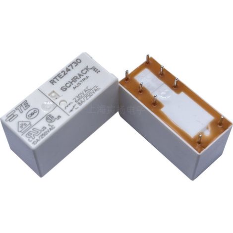 TE/Tyco RTE24730 Medium Power Electromagnetic Relay 230 V AC 8 A