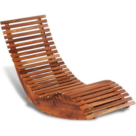 FIMEI Chaise longue basculante Bois d'acacia (1/4)