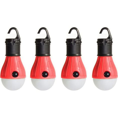 Bulb for tent of camping, equipment of camping, suitable for the camping, the hiking and the excursions in battery, hook red (1/5)