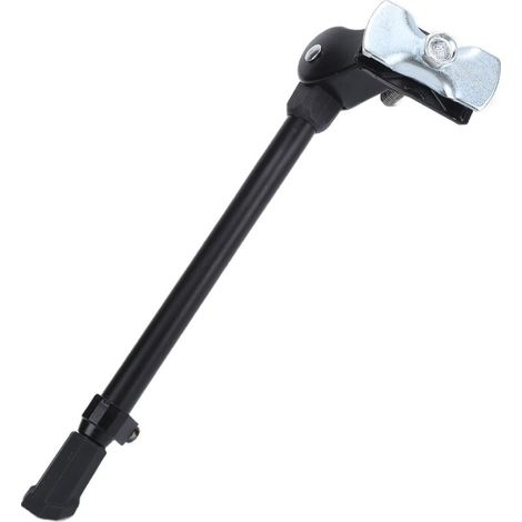 Support béquille vélo ajustable en alliage d'aluminium, montage central pour vélos route et VTT 24-27 pouces, noir (1/5)