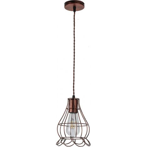 FAB 124791202  Ferramenta Ciondolo Rustico 1xe27 Marrone Regx16x16 Cm (1/2)
