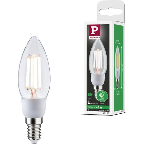 29129 Eco-Line Filament 230V bougie LED E14 525lm 2,5W 4000K Clair ampoule (1/5)