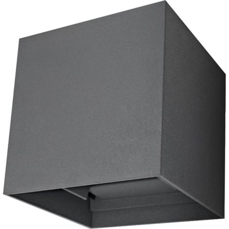 Luxuriöse LED-Wandleuchte für den Außenbereich, IP54, Matel Cube, 6 W, neutral