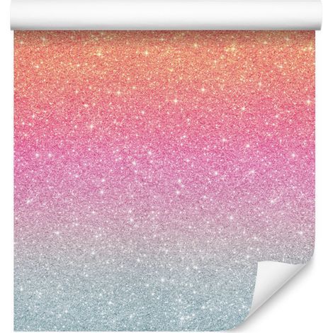 Papier peint à paillettes rose poudré et gris clair pour salon et chambre 50x1000 cm (1/5)