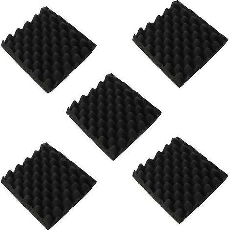 Lot de 5 pièces de mousse d'isolation phonique alvéolée (25 x 25 x 5 cm) pour studio, profil alvéolé. (1/5)