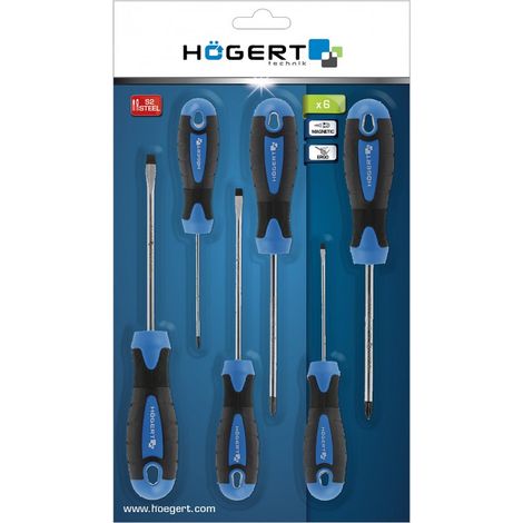 Ensemble de tournevis Hogert HT1S095 6 unités