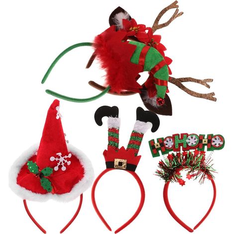 Set di 5 fasce decorative natalizie in plastica e tessuto (1/5)