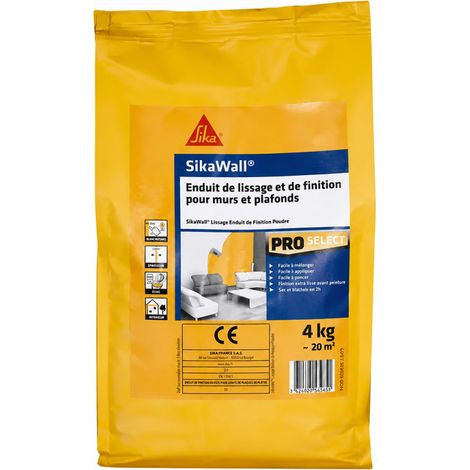 Sikawall Glätt- und Deckputz weiß, 4kg-Sack.