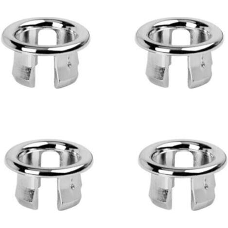 Pair Lot de 5 bagues pour trop-plein de lavabo - Pièce de rechange pour évier de salle de bain ou cuisine (1/4)