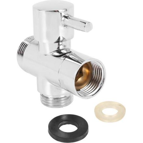 1 Déviateur 3 Voies, Laiton Chromé, Entrée Femelle 1/2 Pouce, Sorties Mâles 1/2 Pouce, Pour Système De Douche (1/5)