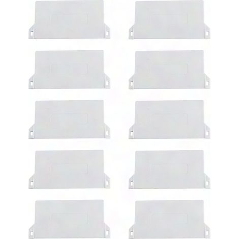 10 weiße PVC-Lamellen für Vertikaljalousien, Ersatz-Beschwerungsplatten für den Boden, Gardinenzubehör (1/3)