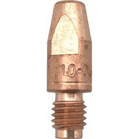 Lot 10 Tubes Contact M8 Aluminium Lorch - D.10mm Longueur 20mm - Fil D.1,2mm - Torche MIG/MAG 360A 500A (1/2)