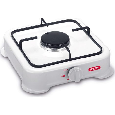 Réchaud à gaz 1 feu avec couvercle - Réchaud à gaz de cuisine portable pour camping, urgences et maison (1/4)