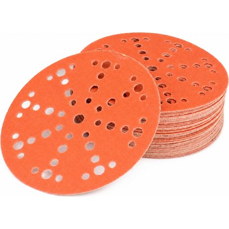 Papier Abrasif 150 mm, Grain 80, Orange pour Ponceuse Orbitale (1/5)