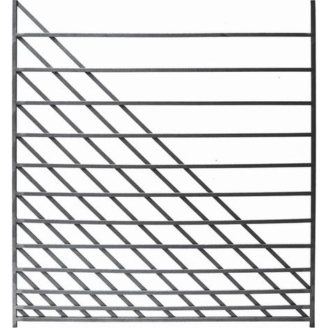 Deco Fer Forge – Panneau géométrique gauche 1000mm x 900mm en fer forgé lisse 12x6mm – À souder pour balustrade et terrasse – Finition brute à peindre (1/2)