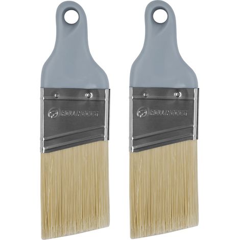 Pinceau de finition petit 5,1 cm avec manche court en caoutchouc facile à contrôler pour les petites zones de finition et les travaux de garniture Paquet de 2 (1/5)