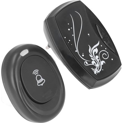 Kabellose Türklingel mit LED-Blitzlicht, Fernbedienung und Musikfunktion, EU-Stecker (180–250 V) (1/5)
