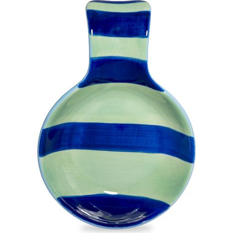 PoggiameStolo in Stoneware 17.3 x 12 x 3.2 cm Verde Blu WD LIFESTYLE