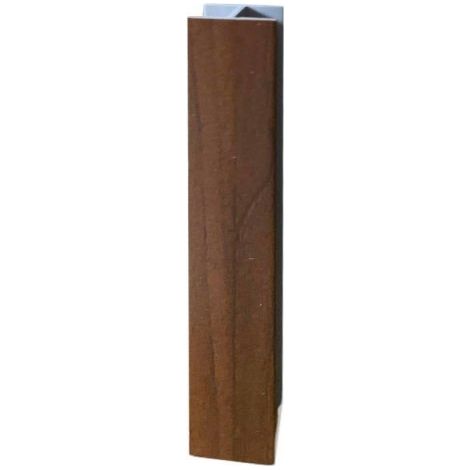 Giunzione lineare per zoccolo in PVC H 10 cm. noce scuro