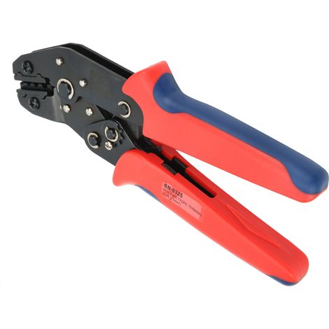 Pince à sertir miniature de style européen pour cosses, outil de sertissage de fils, poignée bicolore, 20-14 AWG, SN-0325 (1/5)