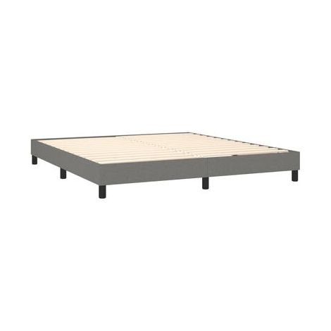 Sommier et matelas style Snowco (avec éclairage LED), gris foncé, 160 × 200 cm, éclairage led d’ambiance, idéal chambre à coucher, style moderne, montage simple (1/5)