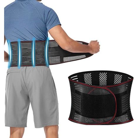 Ceinture lombaire soutien - 1 pc, Taille M - 5 ressorts réglable respirant homme femme - Accessoire Aucunely (1/5)