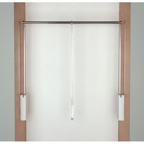perchero abatible para armario servetto 3t color blanco-niquel ext.perchero 560-950 mm color blanco-niquel ext.perchero 560-950 mm