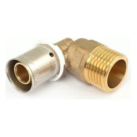 Raccord PER à sertir - Coude mâle - Diam 20mm - Filetage 15x21 - BOUTTÉ (1/5)