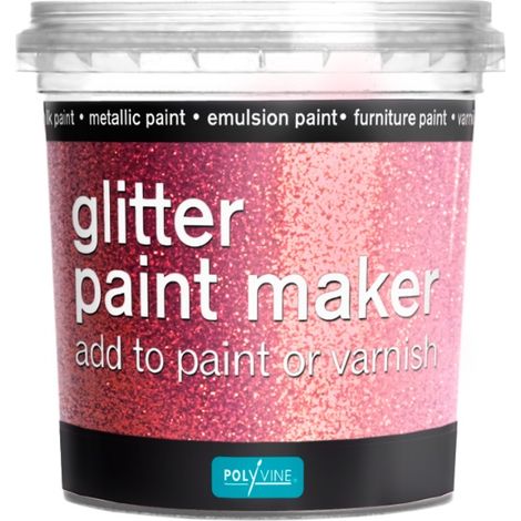 Polyvine - Glitter Paint Maker - Pink - 75g for 2.5 Litre