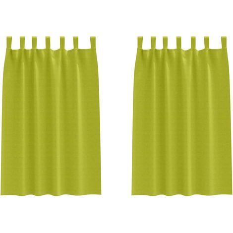 Maison Exclusive - Rideaux occultants avec anneaux 2 pcs Vert 175 x 140 cm