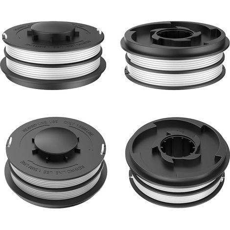 Lot de 4 bobines de fil double - Pour Einhell ALDI Gardenline GLR GLT GE-CT 4530 - Modèle de bobine alternatif : 3405685 - Pour couvercle de bobine Einhell TLE-02-1