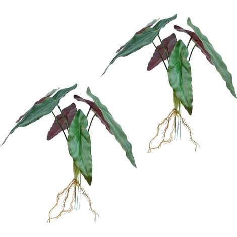 Stängel pro Blisterverpackung [6-zackige Begonienblätter mit Ranken] 2 Stück. Innendekoration, Landschaftsgestaltung, künstliches Hydrokultur-Gras, Monstera-Pflanzensimulation, Wanddekoration, künstli (1/2)