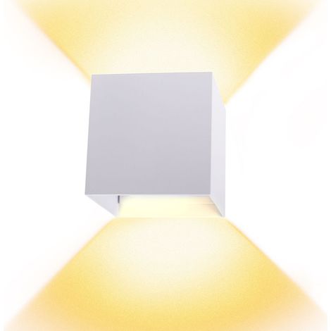 Apliques de Pared Interior, 12W Moderno LED Lámpara de Pared Interior de Aluminio Ángulo Ajustable para Pasillo Escalera Dormitorio (Blanco/Blanco Cálido) (1/4)