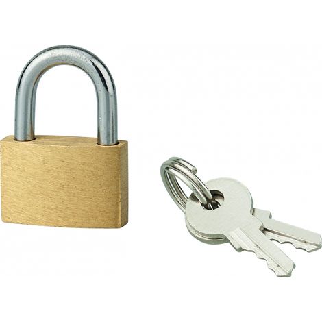 Cadenas BASIC à clé, base 20 mm, anse acier, 2 clés - SERRUPRIX