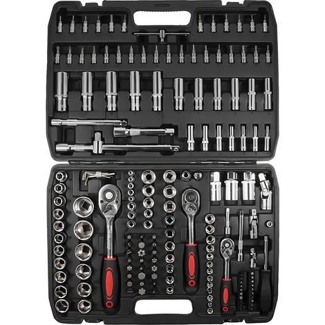 Jeu de clés à cliquet, kit de 172 pièces, conçu pour la réparation des métaux, 172pcs (1/2)