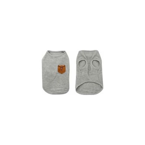 T-shirt pour chien et chat, 100 % coton, mini-chien, petit animal, taille S, gris – (1/5)