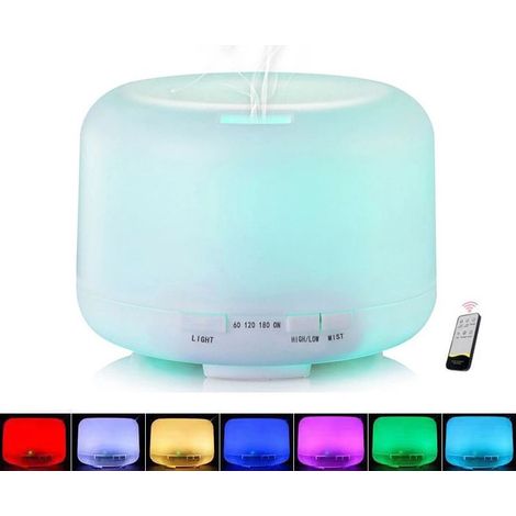 Humidificateur d'aromathérapie à lumière LED 7 couleurs, humidificateur ultrasonique, diffuseur d'huile essentielle avec télécommande