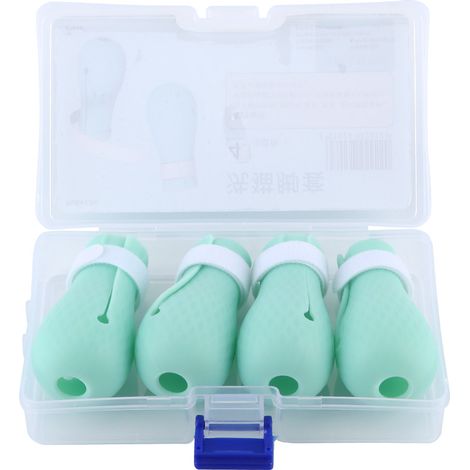 Protecteur de patte de chat en Silicone anti-rayures, ensemble de 4 pièces, pour le bain, le barbier, le toilettage, la vérification (1/5)