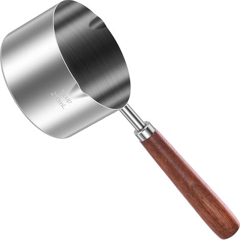 304 Inox Chocolat Huile Beurre, Acier Inoxydable 304 Casserole à Huile, Acier Inoxydable Portable Pot à Lait Beurre Casserole à Sauce Convient à Divers Types de Cuisson (125ML) (1/5)