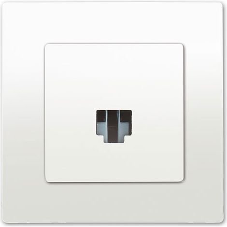 Prise RJ45 Blanc Delta Viva + Plaque Blanc